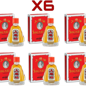 6 x 3ml Siang Pure Oil Alcohol Free Original Red Formula Herbal Relieve Dizziness